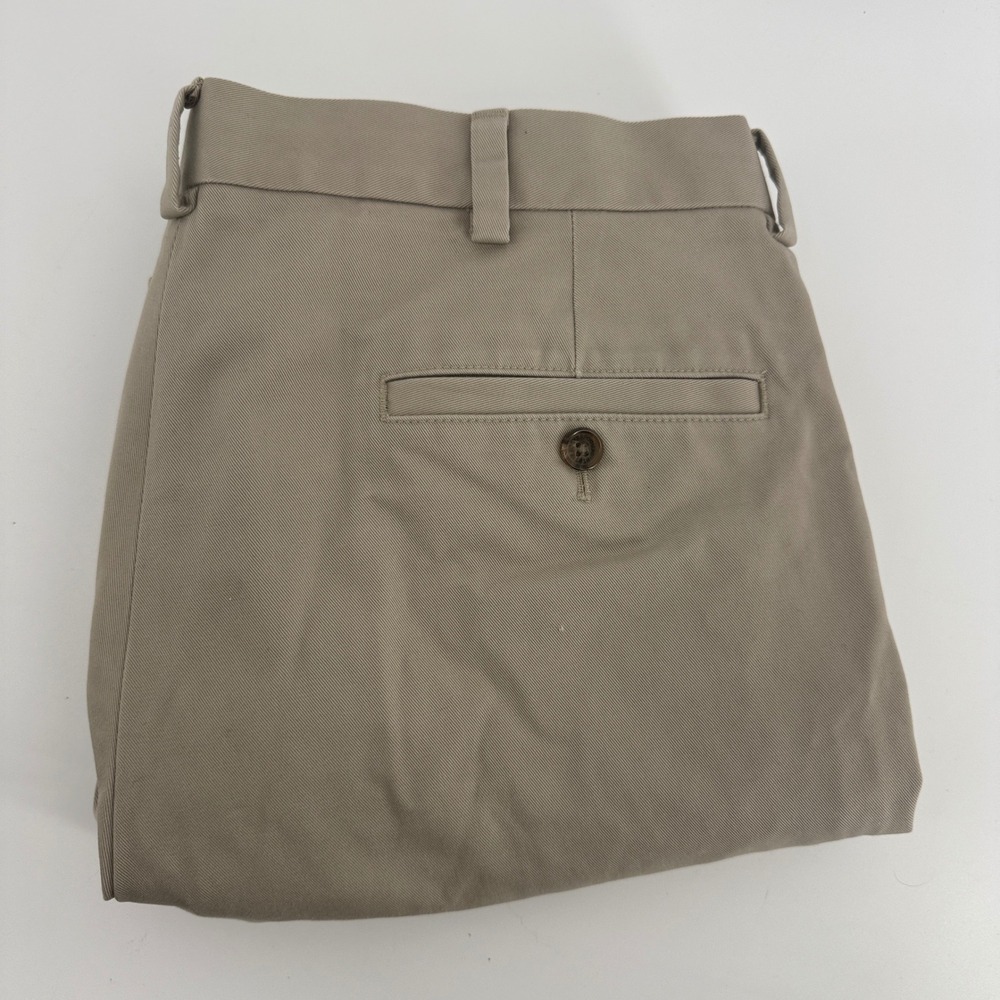 Brooks Brothers Advantage Chino Milano Mens 35x32 Khaki Slim Fit Cotton Pants‎